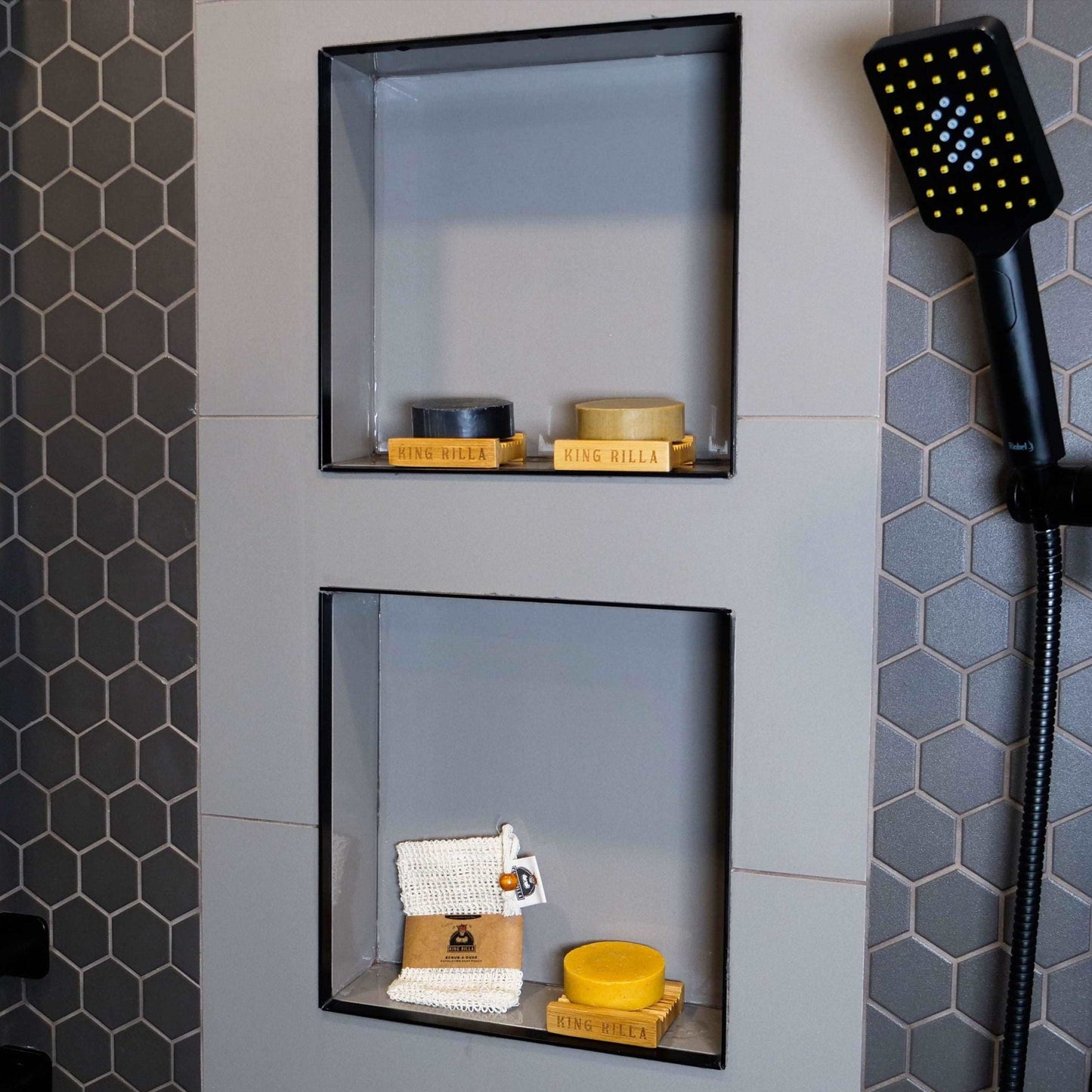 Scrub-a-Dude Exfoliating Soap Pouch in shower