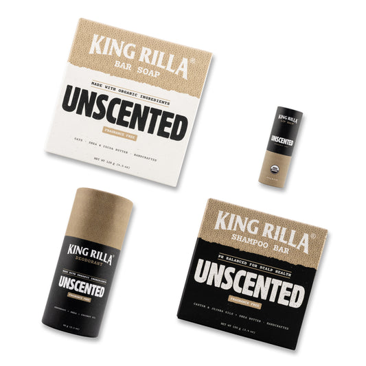 Unscented Bundle in updated King Rilla packaging on white