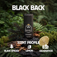 Deodorant stick with 'King Rilla' branding on a natural background with foliage and a lemon slice.