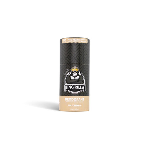 Deodorant stick with 'King Rilla' branding on a white background