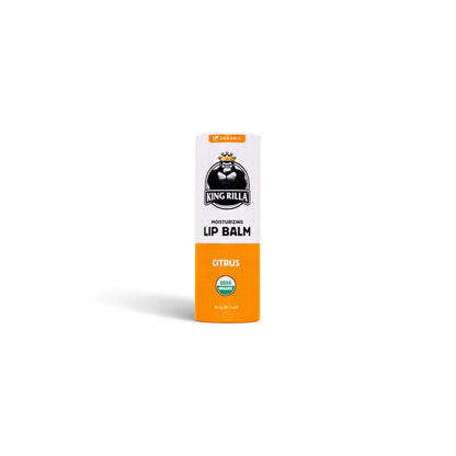 King Rilla lip balm packaging on a white background