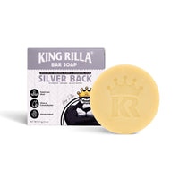 King Rilla bar soap with packaging on a white background