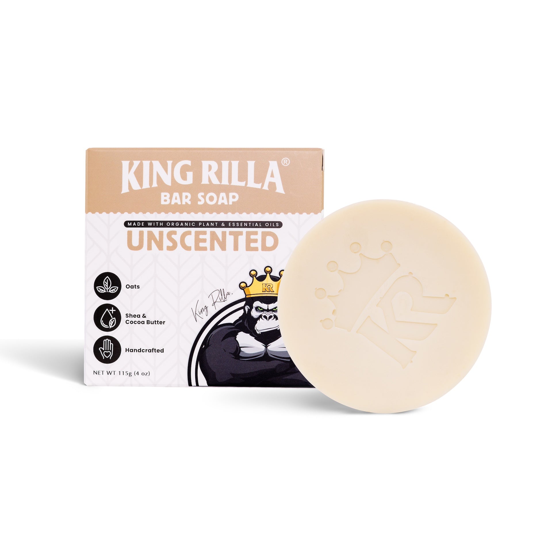 King Rilla Bar Soap with packaging on a white background