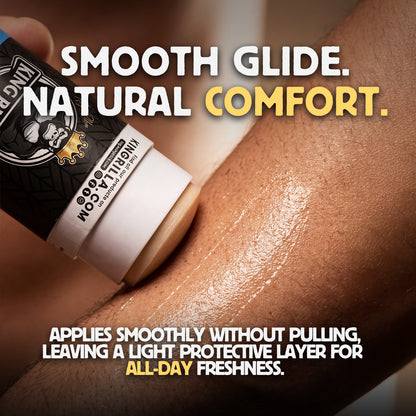 Lubricant being applied to skin with text 'Smooth Glide. Natural Comfort.'