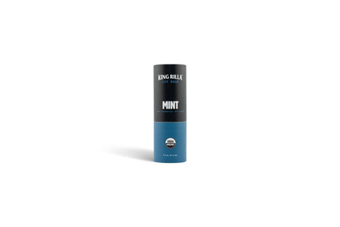 King Rilla Mint lip balm in updated packaging on white