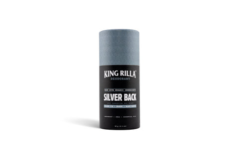 King Rilla Silver Back deodorant in updated packaging on white