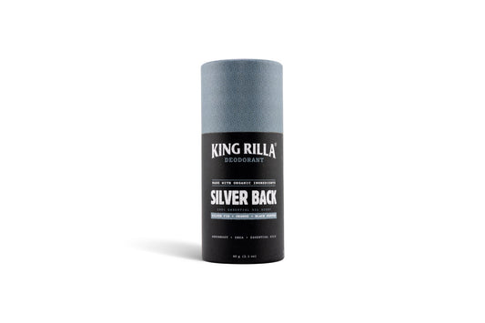 King Rilla Silver Back deodorant in updated packaging on white