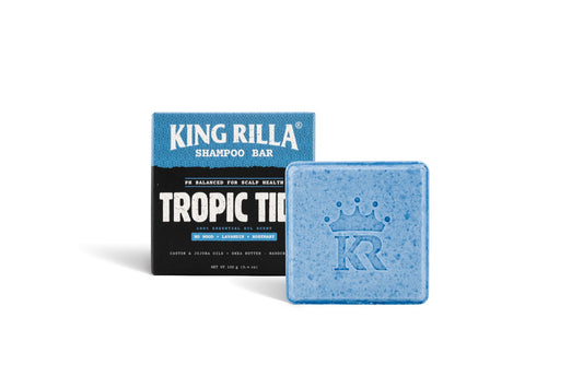 King Rilla Tropic Tide shampoo in updated packaging on white
