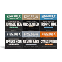 Shampoo 6 Pack in updated King Rilla packaging on white