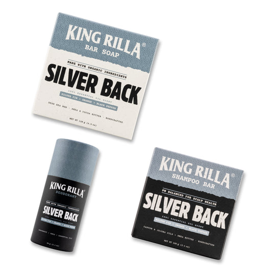 Silver Back Bundle in updated King Rilla packaging on white