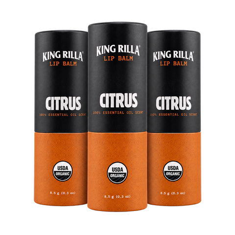 3 citrus lip balm products