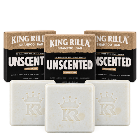 3 unscented shampoo products