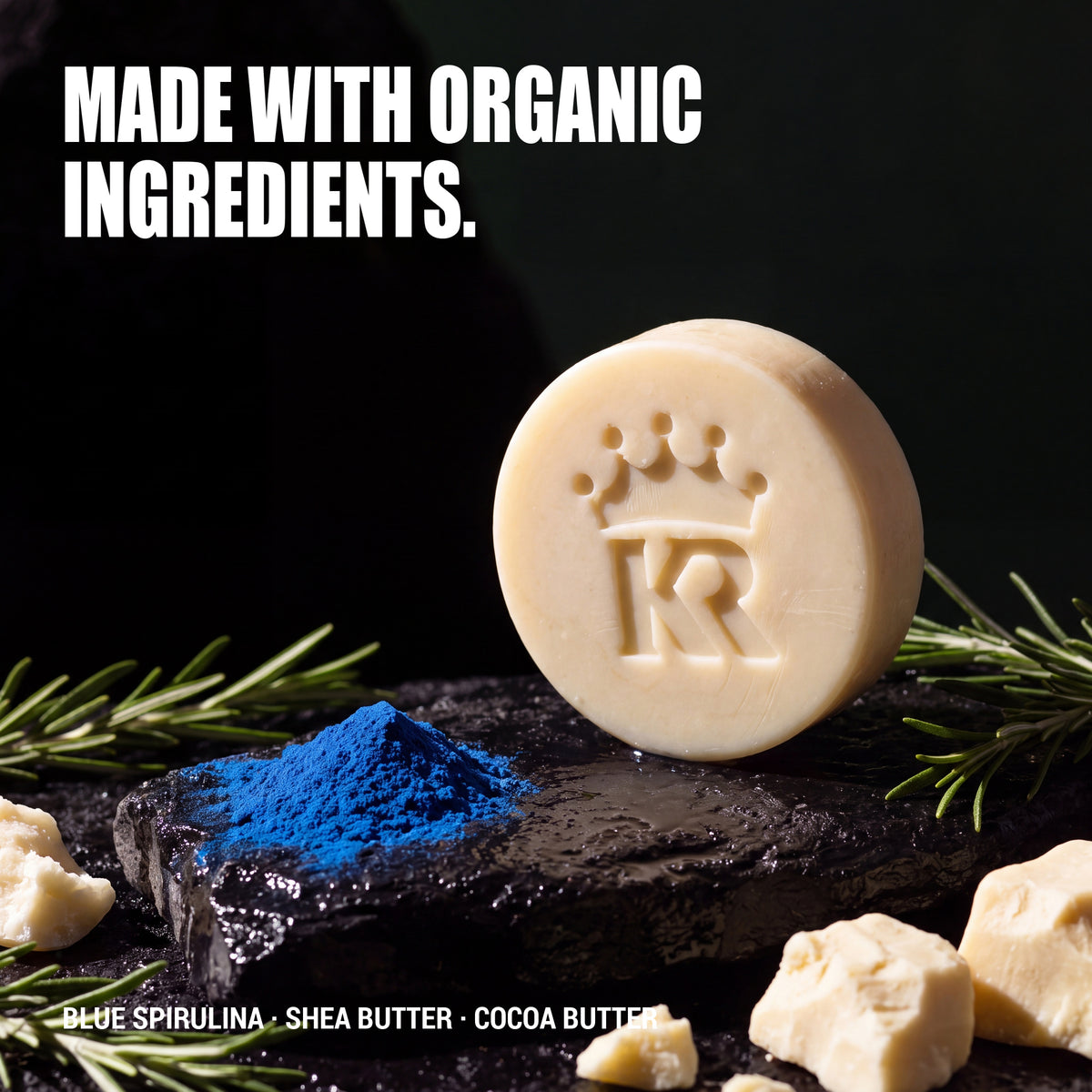 Tropic Tide soap with blue spirulina, shea butter and cocoa butter