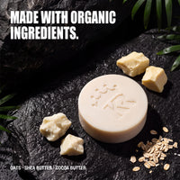 Unscented bar soap with oats, shea butter and cocoa butter